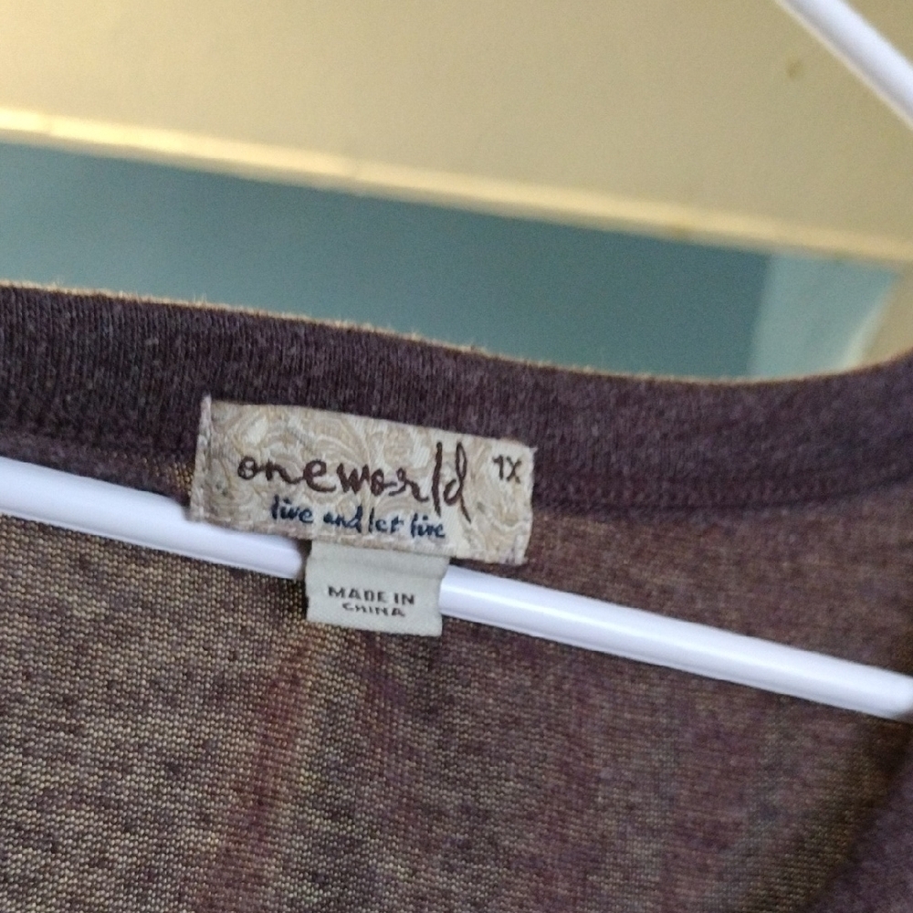 One World Women's Multicolor Patchwork Sweatshirt - image 2